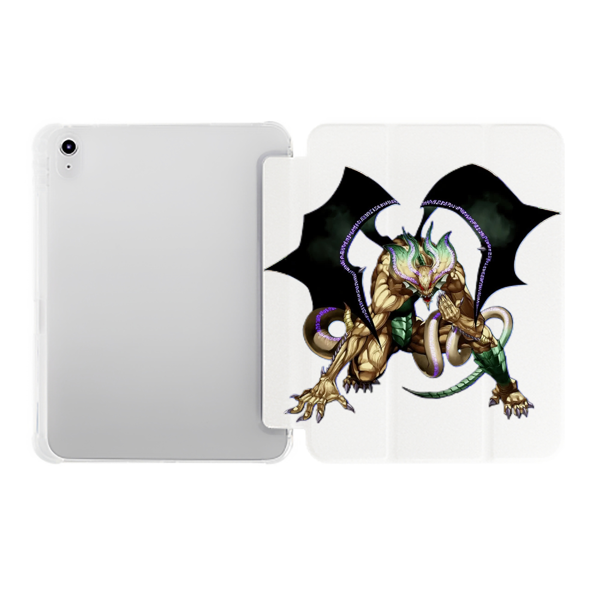 （画像用） 遊☆戯☆王 Yu-Gi-Oh! IPad ケース ペン収納付き 三つ折りスタンド PUレザー×シリコン 対応機種9.5/10.5/10.9インチ